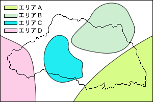 晴眼者に識別可能な地図の画像:悪い例